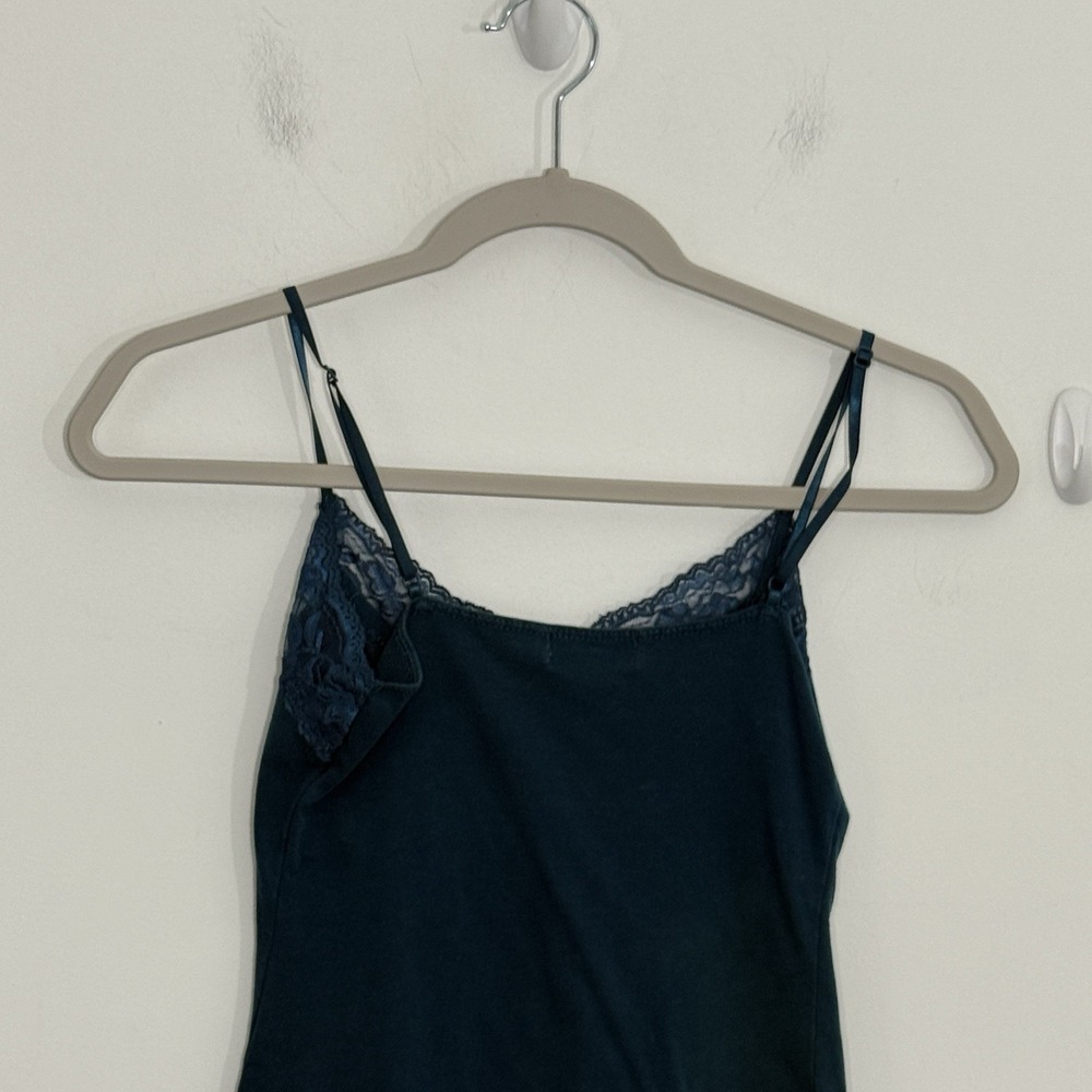 Wet Seal Womens Camisole Tank Top  Small Blue Lace Y2K Fairy Whimsigoth Layering - Picture 5 of 11